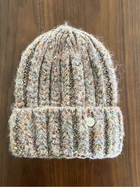 Nola CanadaCream Multicolor Ribbed Fold-Over Beanie